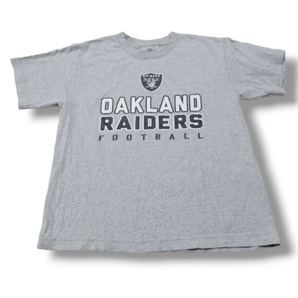 Oakland Raiders Shirt Size Large 14/16 Kids NFL Apparel Football Graphic T-Shirt - Picture 1 of 7